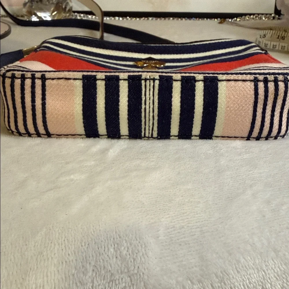 EUC Kate Spade New York Striped Crossbody Storybook Lining - Picture 6 of 9
